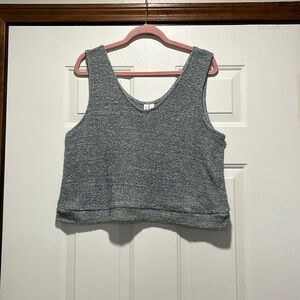 Joyspun 2X Blueish Grey Blanket Cropped tank Bralette Loungewear Sleepwear